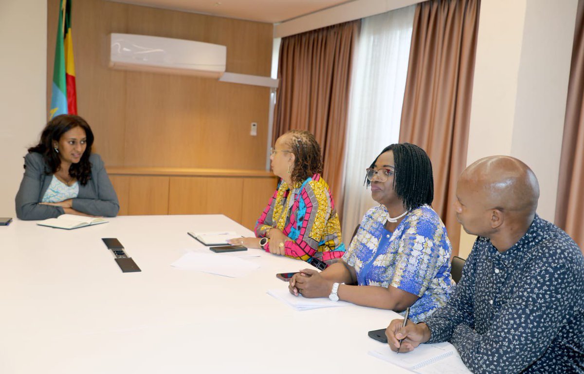 State Minister of Finance, H.E. Semereta Sewasew, discussed with Dr. Anne Muthoni, UNAIDS director of the Regional Support Team for Eastern and Southern Africa on Sustainable Health Financing Strategy facebook.com/MoFEthiopia/po…