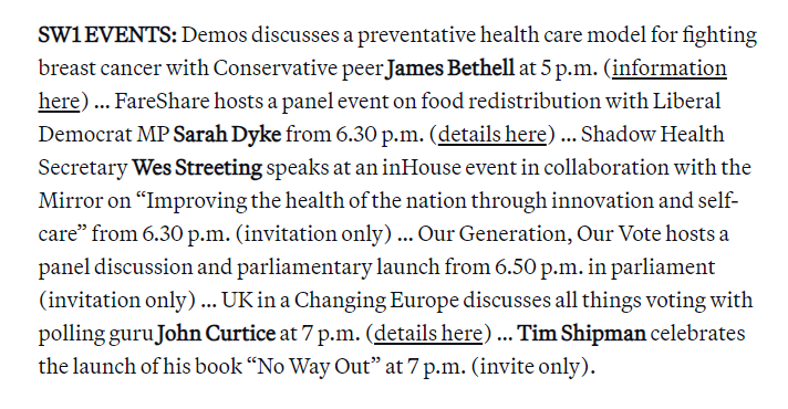 🚨 Plenty is going on in SW1 tonight as @BlewettSam outlines in Playbook this morning. 👉 If you can't make it in person, however, you can sign up to see @anandMenon1 speak with Sir John Curtice tonight via the link below! 🌟ukandeu.ac.uk/events/unlocke…