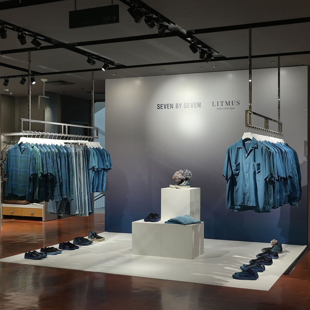 isetanmens's tweet photo. <SEVEN BY SEVEN>がメンズ館6階 メンズクリエーターズにて、藍染工房<LITMUS>によるスペシャルコレクションをご紹介するポップアップイベントを開催中!
#伊勢丹 #伊勢丹メンズ #メンズ #ファッション #SEVENBYSEVEN #LITMUS https://t.co/vj1kGUZwCP