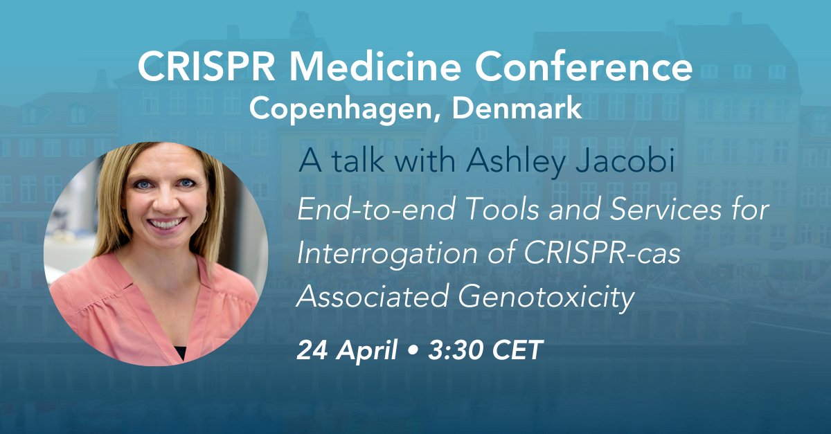 REMINDER TO CRISPR MEDICINE CONFERENCE ATTENDEES: IDT’s Ashley Jacobi will be presenting “End-to-end tools and services for interrogation of CRISPR-Cas associated genotoxicity” at 3:30 pm. You won’t want to miss this–see you there! #CRISPRMED24 @CrisprMedicine