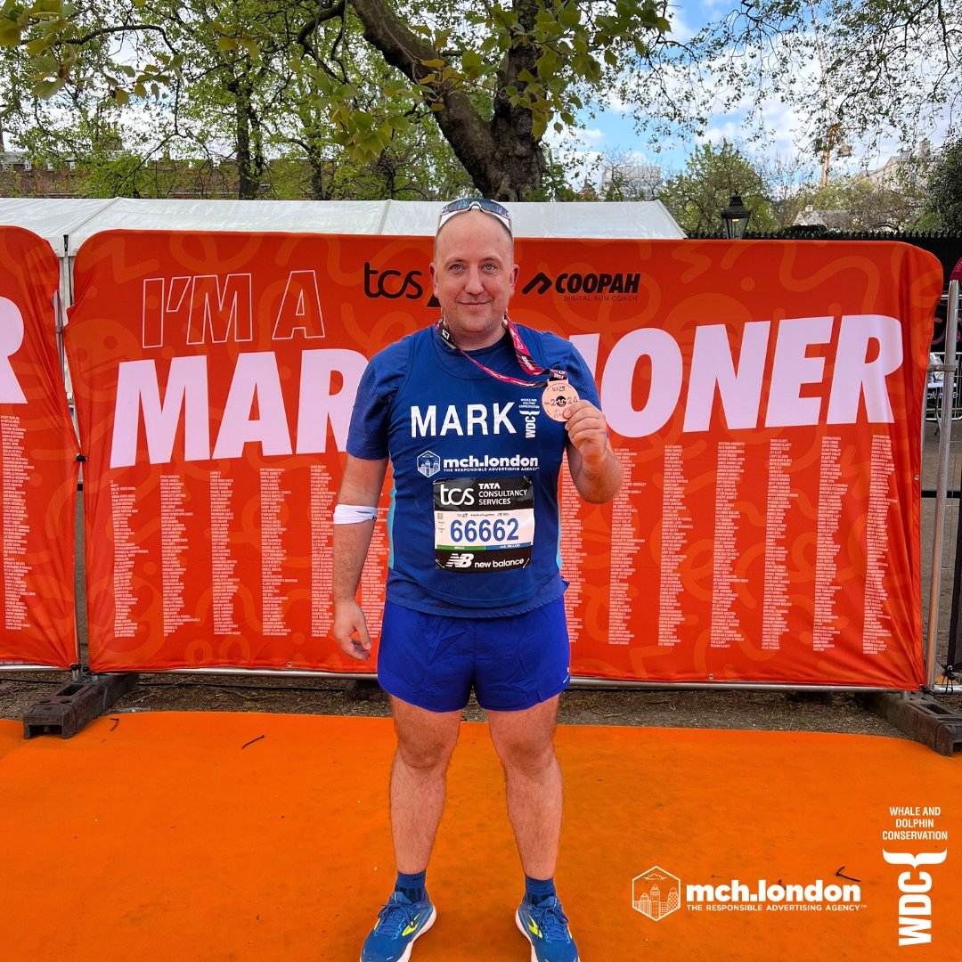 Our huge congratulations to @MchLondonAgency founder, Mark, on completing the London Marathon on Sunday in support of WDC and helping us to champion ocean conservation. Thank you so much, Mark, for your incredible support and we are so delighted for you on this amazing