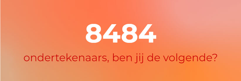 Al bijna 8500 steunbetuigingen voor ons burgerinitiatief! Bijna 8500 mensen die oproepen om de verplichte invoering van de #cliëntprofielen te stoppen. Bedankt!
Doe ook mee en steun ons initiatief op vertrouwenterug.nl. Samen voor een menswaardig alternatief.