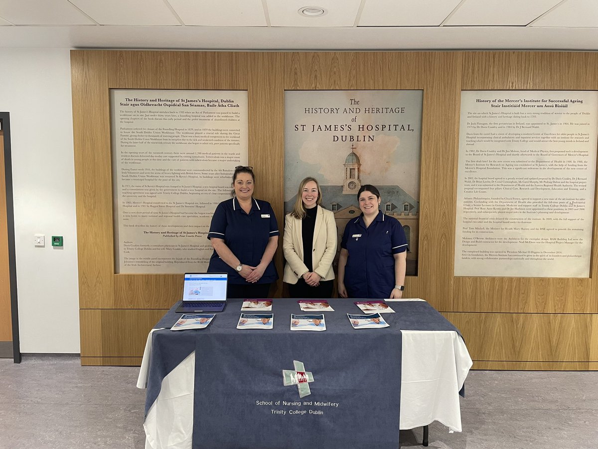 Delighted to have our @TCD_SNM partners with us on the day to promote further education in #Gerontological #Nursing 
 
#PostGraduate 
#Masters 
#microcredentials @tcdmicrocreds