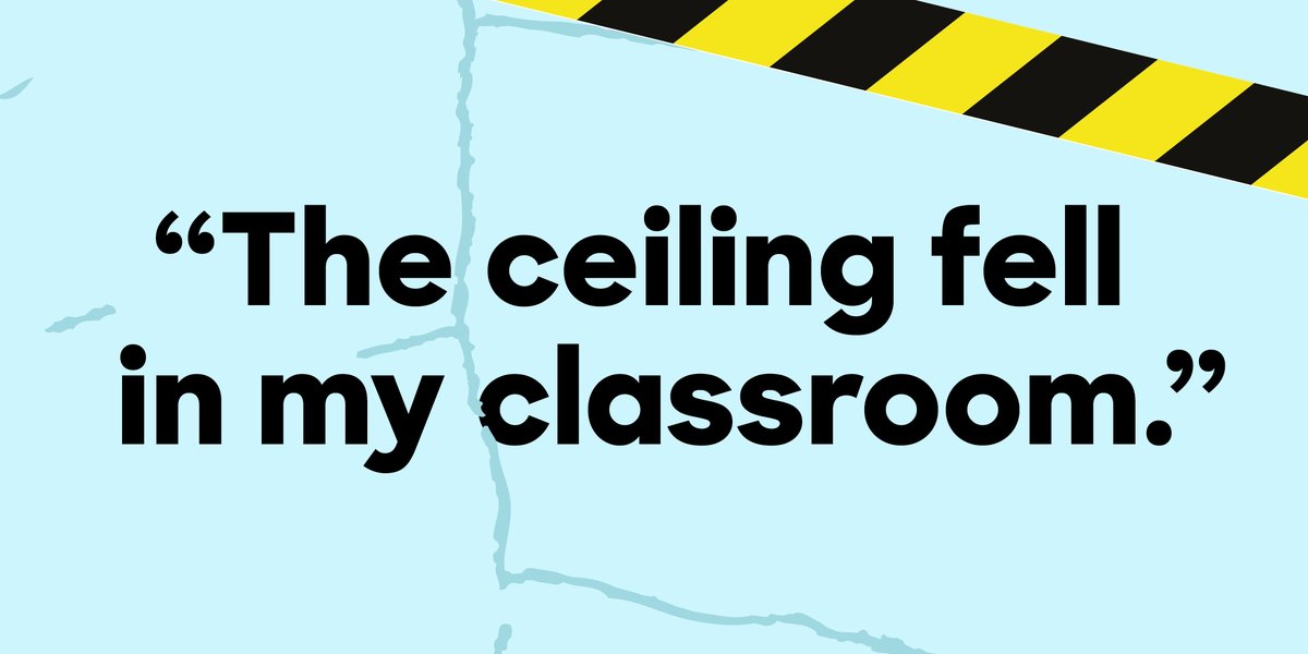 In the latest State of Education survey, one in seven teacher respondents said they were affected by leaks from the rain, and one in ten described this as a severe problem. ⚠️ Do you have a story about the state of your school buildings? Submit here: bit.ly/school_buildin……