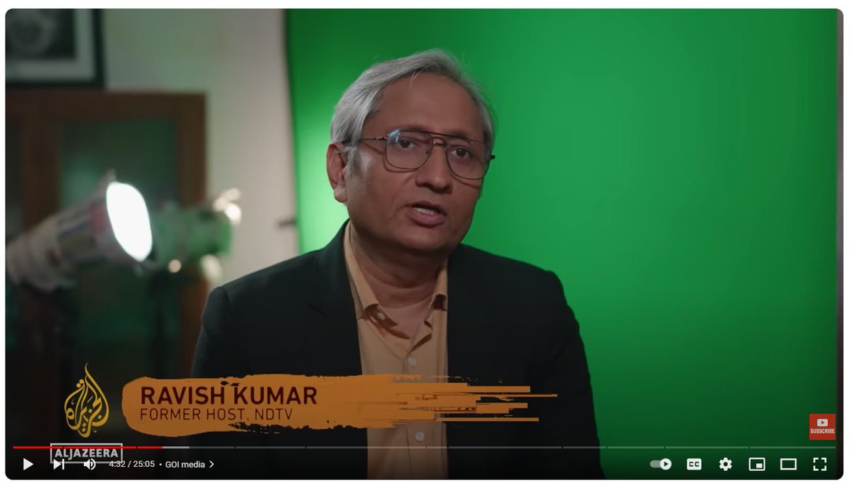 Irony: Ravish Kumar is discussing freedom of media on Qatar government-owned Aljazeera! And everyone knows how much freedom media have in Qatar!