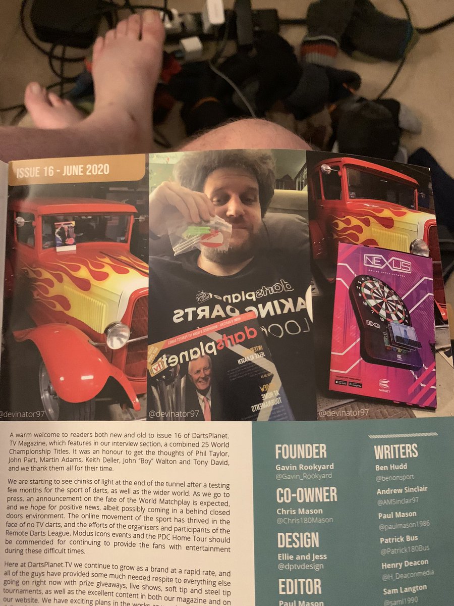 Been in the @DartsPlanetTV Magazine a few times over the years. Pretty cool. They got my Street Rod in too, that’s awesome!