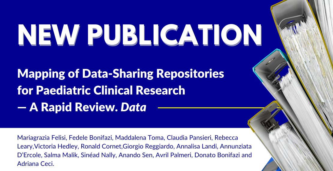 💡 New Publication 💡 We are proud to have participated in the publication of this article: 'Mapping of Data-Sharing Repositories for Paediatric Clinical Research - A Rapid Review' in Data, published by @MDPIOpenAccess. 📰 Get all the details here: lnkd.in/eYsT_Gsj👀