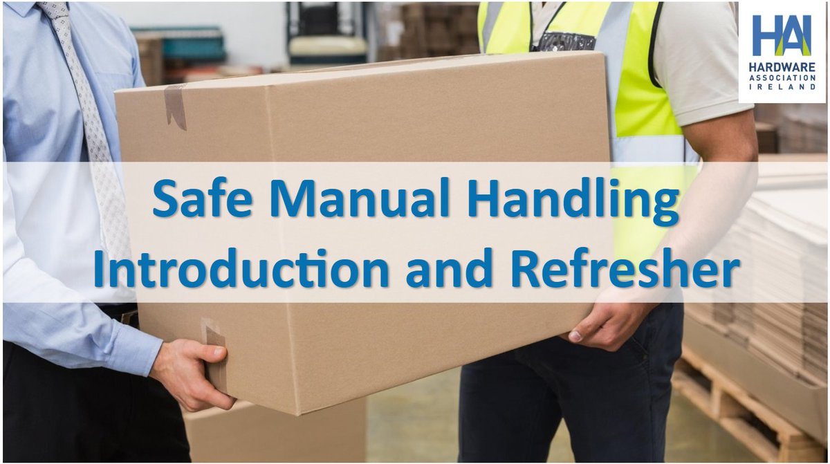 NEW to The Hardware Education Hub - Safe Manual Handling: Theory and Practical - Catch your team up on their Manual Handling training via our virtual elearning course, uniquely covering BOTH theory and practical. Find out more: hardwareassociation.ie/training-and-d…
#elearning #manualhandling