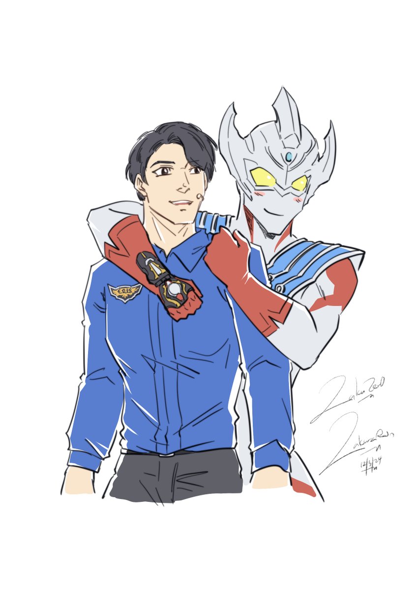 Based on photo of Hiroyuki and Taiga from Tsuburaya Con 💕✨

#ウルトラマン #ウルトラマンタイガ 
#Ultraman #UltramanTaiga
#工藤優幸