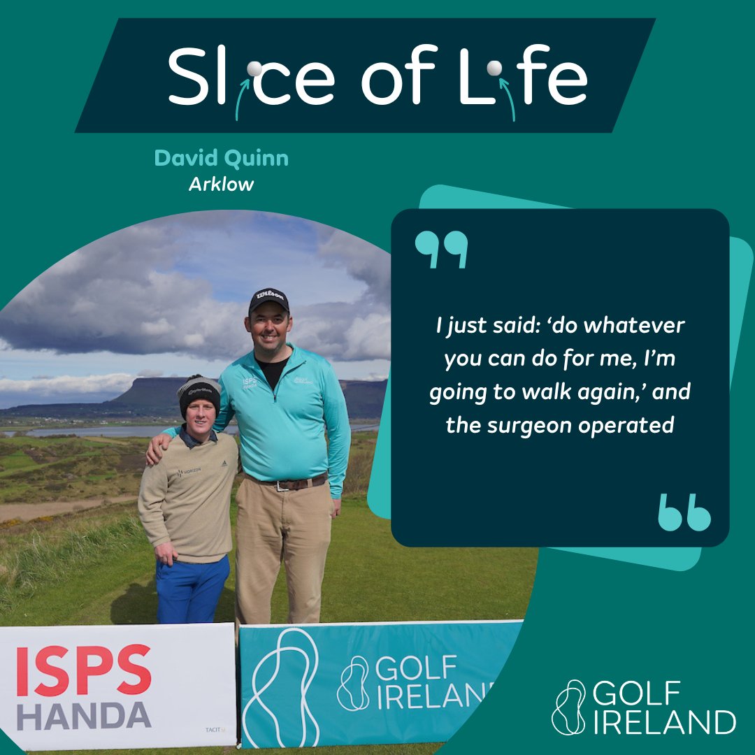 In this week's #SliceOfLife we caught up with David Quinn to learn about his dramatic return to golf after a car accident. Read about it ➡️ golfireland.ie/news-detail?ne…