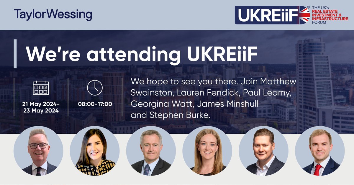 We're excited for #UKREiiF next month! It's an opportunity to meet with the best in #RealEstate. If you're going too & want to catch up, let us know! Thrilled to have Matthew Swainston, Lauren Fendick, Paul Leamy, Georgina Watt, James Minshull & Steve Burke attending.