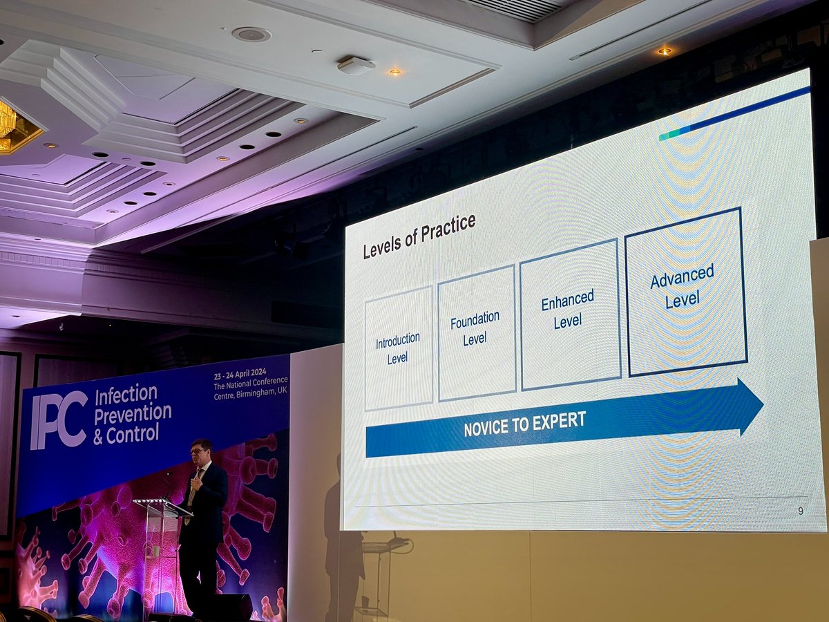 Introduction to advanced level - where are you on the @nhsengland #IPC education framework? @matthew_cripps1 explains at #IPC24 how the levels give IPC professionals a clear pathway. HIS training courses align to the framework, book today 👉 his.org.uk/training-event…