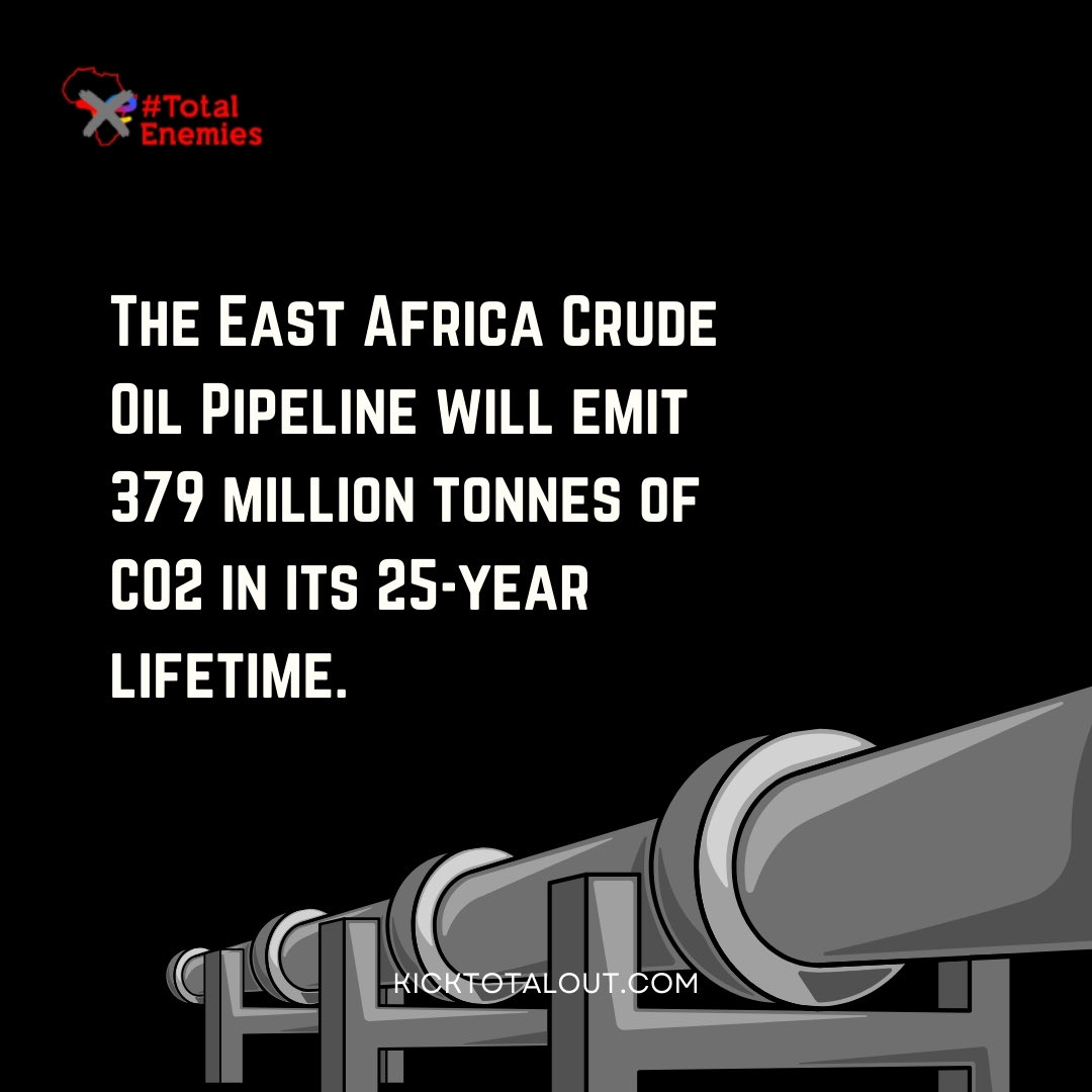 .@TotalEnergies' EACOP will emit 379M tonnes of CO2 in 25 years, worsening climate conditions. Actions like these fuel disasters like the Sahel desert heatwave, putting countless lives at risk. Enough is Enough! kicktotalout.com/blogs/114/heat… #KickTotalOutOfAfrica
