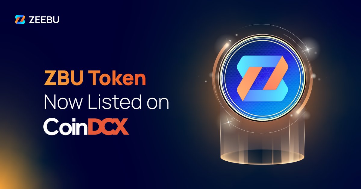 📣 Exciting times for #Zeebu! Our $ZBU is officially taking off on #CoinDCX! 

✈️ Get ready to trade with ZBU/INR and be a part of the financial revolution. Navigate to our new digital horizon! #ZeebuOnCoinDCX #CryptoListing

🔗 Trade now: coindcx.com/trade/ZBUINR