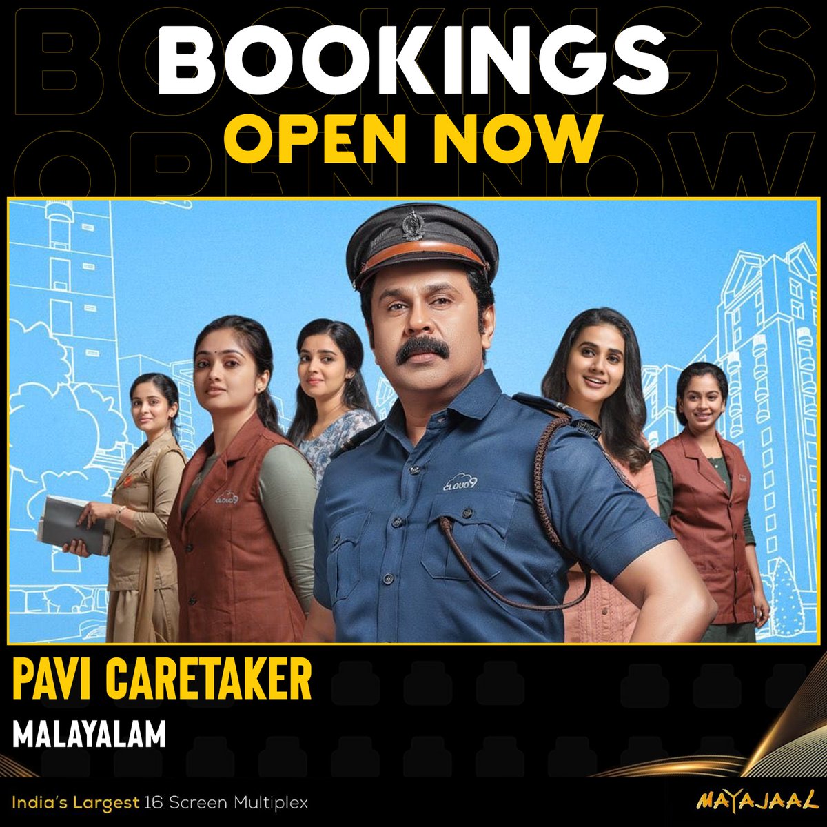 #PaviCareTaker  is here to bring a burst of laughter to the big screen! 😆

Bookings open for #PaviCareTaker  (Malayalam) at #Mayajaal 

🎟️bit.ly/3sVdbqD

#Dileep #vineethkumar #anooppadmanaban #MidhunMukunthan