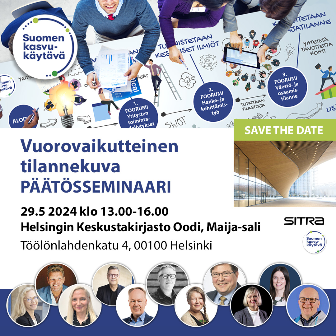 Tule sinäkin mukaan #Vuorovaikutteinentilannekuva päätösseminaariin Oodiin 29.5! Tilaisuudessa avaamme kokemuksia siitä, miten toimintamalli on konkreettisesti edistänyt kuntien ja kaupunkien #elinvoimaa. Lisätietoa & ilmoittautuminen: suomenkasvukaytava.fi/tapahtuma/vuor…