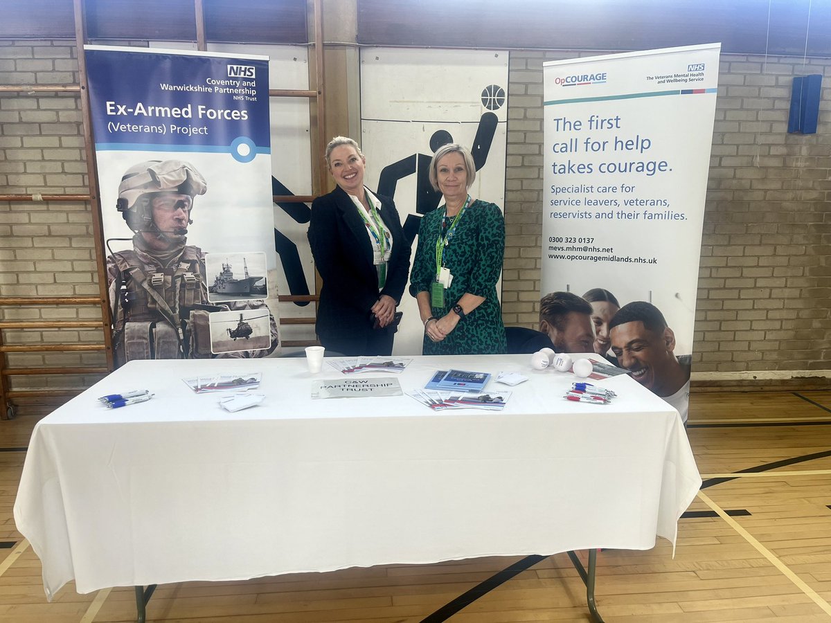 Representing OpCourage at DM Kineton’s Health Fayre - supporting and advising service personnel and those preparing to transition out of services