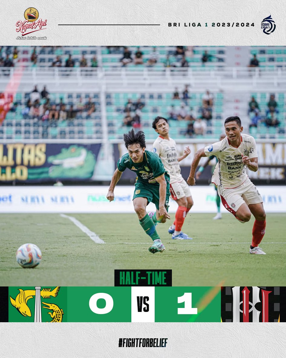 HT Persebaya 0-1 Bali United 34’ Irfan Jaya #Persebaya #Persebayaday #FightForBelief