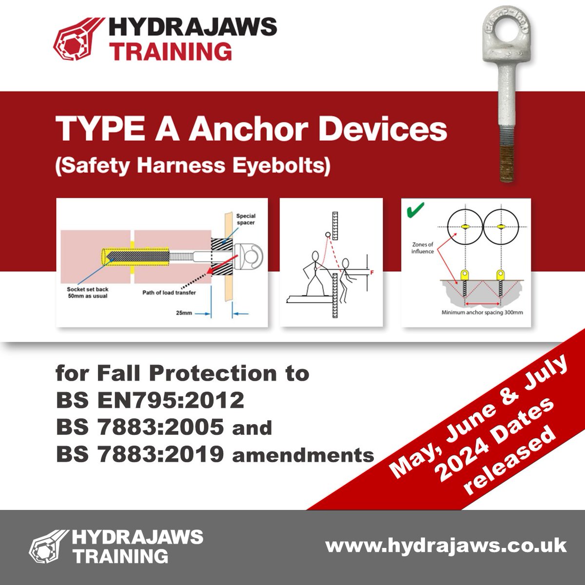 Hydrajaws's tweet image. 🌟 Exciting News for #fallprotection professionals!
We're hosting more #EN795 training sessions on: 
May 14th 2024
June 25th &amp;amp; 26th 2024
July 30th &amp;amp; 31st 2024! 🗓️✨
🌐 Spaces are limited so book now!
📨tester@hydrajaws.co.uk📞01675 430370
#ropeaccess #SafetyFirst #workatheight