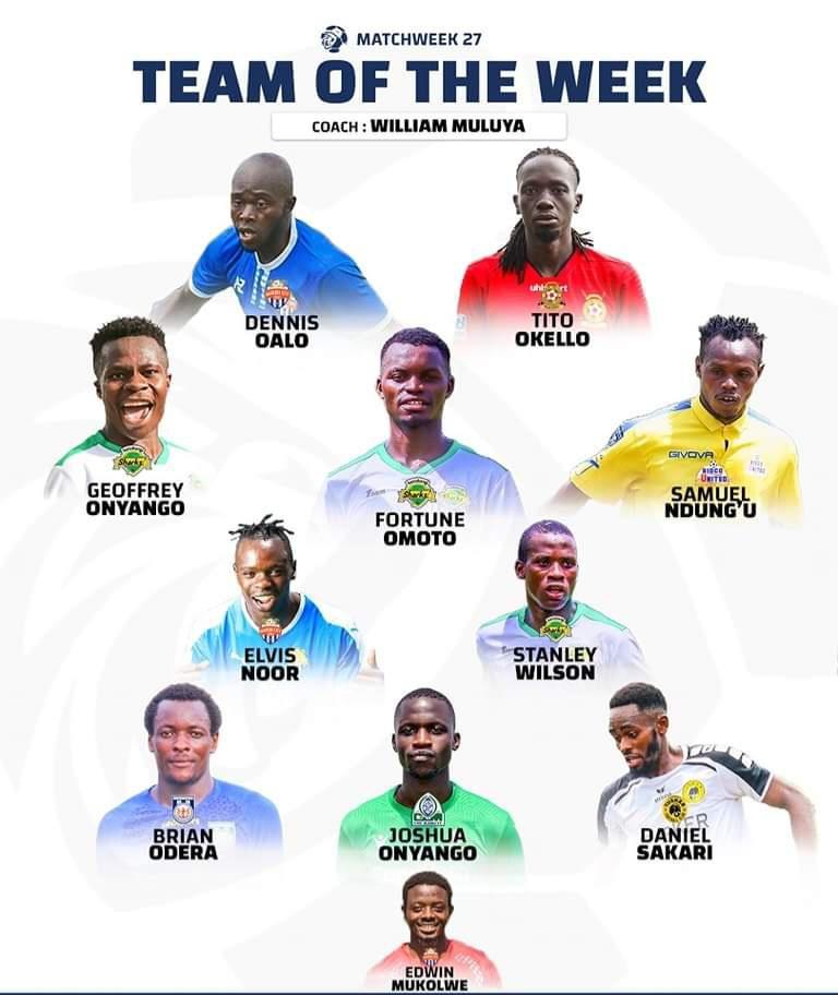 FKF Premier League team of the week for matchweek 27

Thoughts 👇

#RadullKE 
#FKFPL