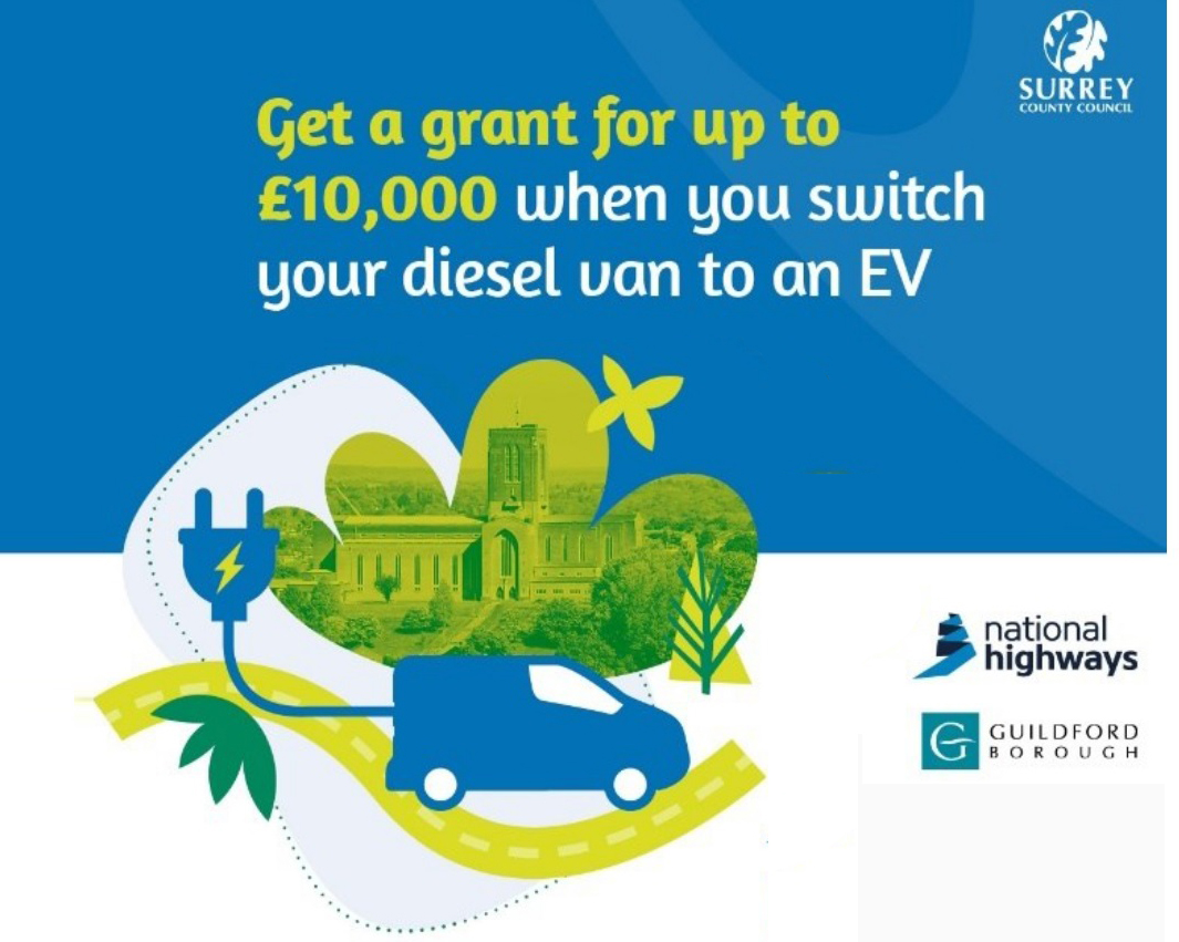 If you see Guildford Cathedral from the A3 more than 3 times a week, you could be eligible 
for a grant up to £10,000 on a new electric van! Check it out at vanwise.com/offers/surrey-…