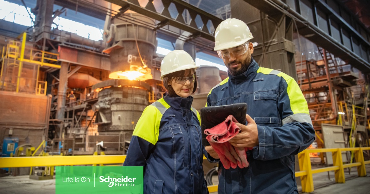 Gemeinsam für grünen Stahl: Erfahren Sie, wie AVEVA, etap und wir von Schneider Electric Stahlunternehmen auf ihrem Weg der #Dekarbonisierung unterstützen können 👉 spr.ly/6013b5h2U #GreenSteel #Stahlindustrie