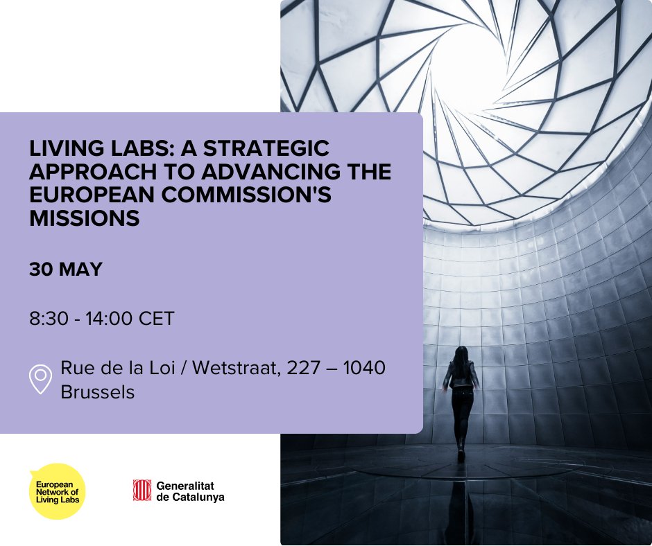 Join us in Brussels for the event “Living Labs: A Strategic Approach to Advancing the European Commission's Missions!” You will discover how Living Labs have emerged as pivotal tools for achieving the @EU_Commission Missions goals.🌍 📝Register now: bit.ly/3Waa79d 👈