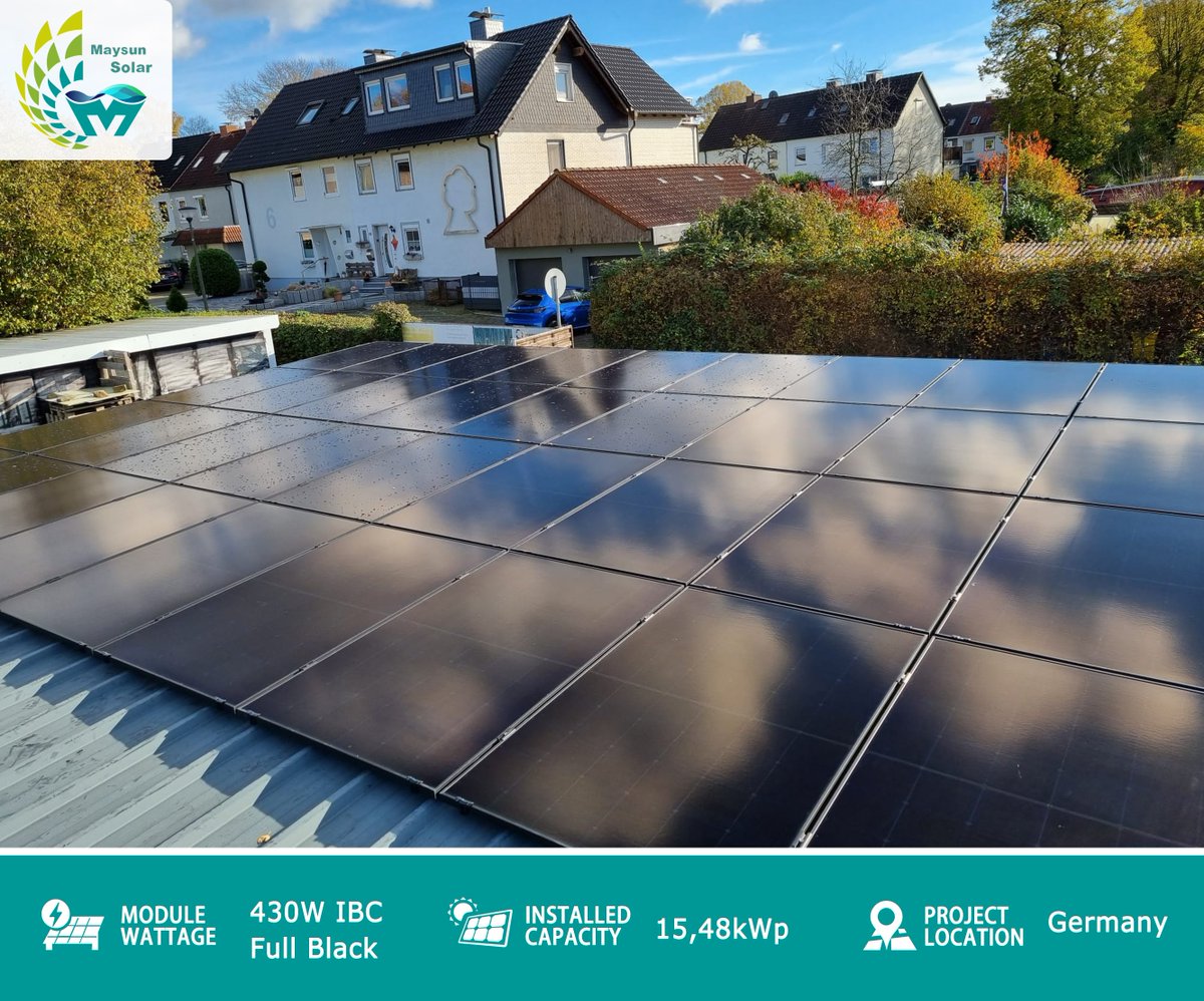 MaysunWindy's tweet photo. Demnachst im Lager: 440WIBC Full Black Solarmodul, 1722*1134*30mm, IBC-Techmologie 25 Jahre Garantie. Mai. 

450W IBC black frame solar module, 1722*1134*30mm,  IBC-Techmologie 25 Jahre Garantie. Juli.
📞🖥☀️⚡
Maysun Solar: Frau Windy Lee
E: Windy@maysunsolar.eu https://t.co/lMg4nrpqGn
