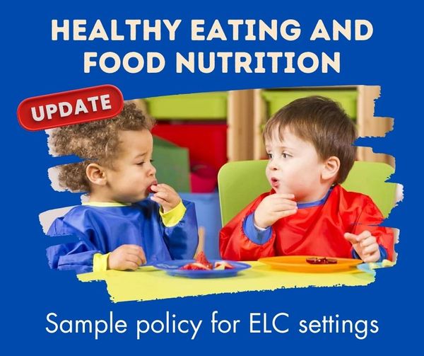 We've updated our sample healthy eating policy, available now in the MyEYS members area of our website. There are over 30 template policies available to download for ELC settings with Gold membership of EYS. Join today at earlyyearsscotland.org/become-a-member