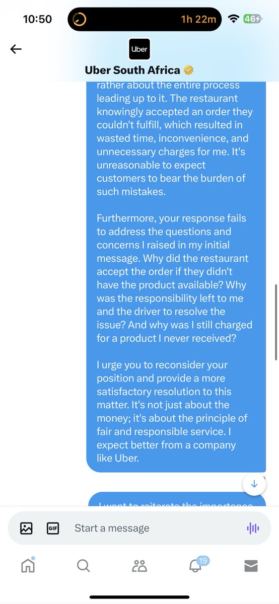 Vincent_ellas's tweet photo. @Uber_RSA @Uber_Support @Uber 

Please assist further, I’m
Not getting any responses of substance, this seems like an automated chat, can I please speak to an actual person https://t.co/K4hAeBywwQ