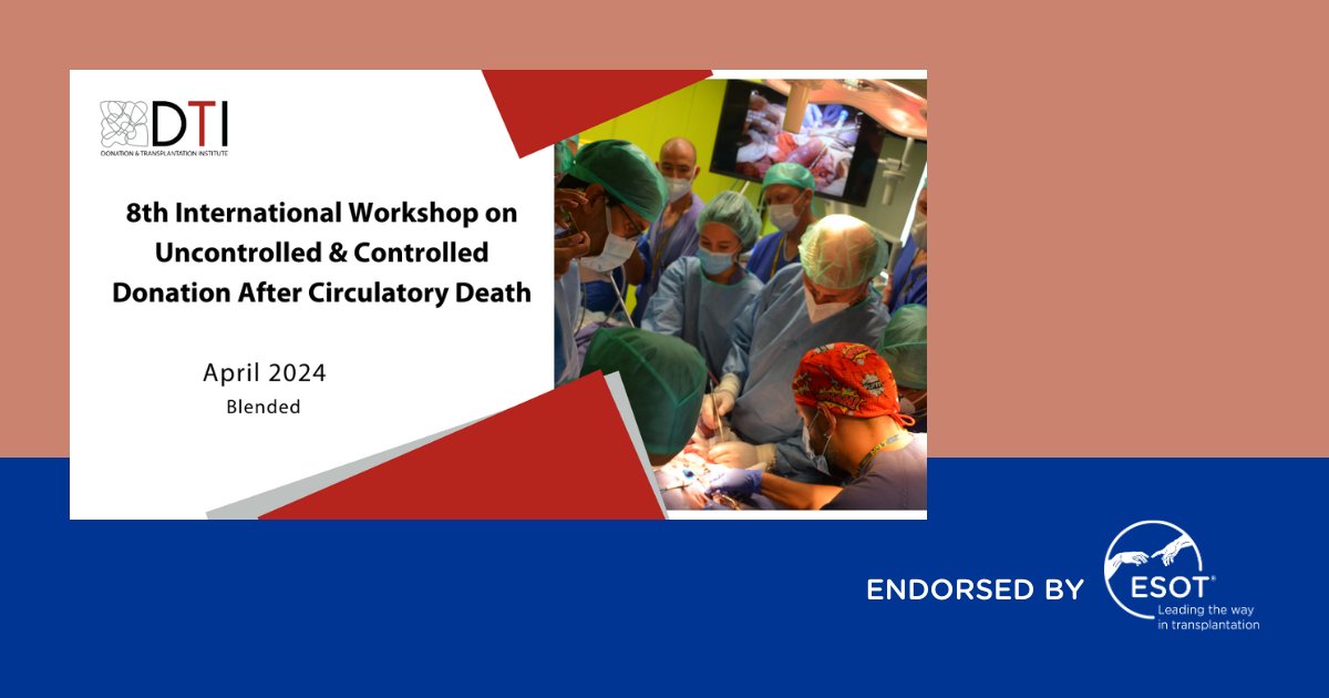 The International Workshop on Uncontrolled & Controlled Donation After Circulatory Death is addressing the growing interest in DCD donors to increase organ availability. The VitaSmart from #BridgetoLife will be there as part of the Machine Perfusion wet lab. 
#MachinePerfusion