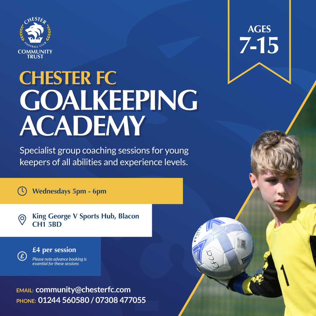 Are you looking for regular goalkeeping coaching? 🔍 We have two group sessions each Wednesday for ages 7-15 offering position-specific training for all levels of experience. Book online ➡️ bit.ly/3Pt8sbe