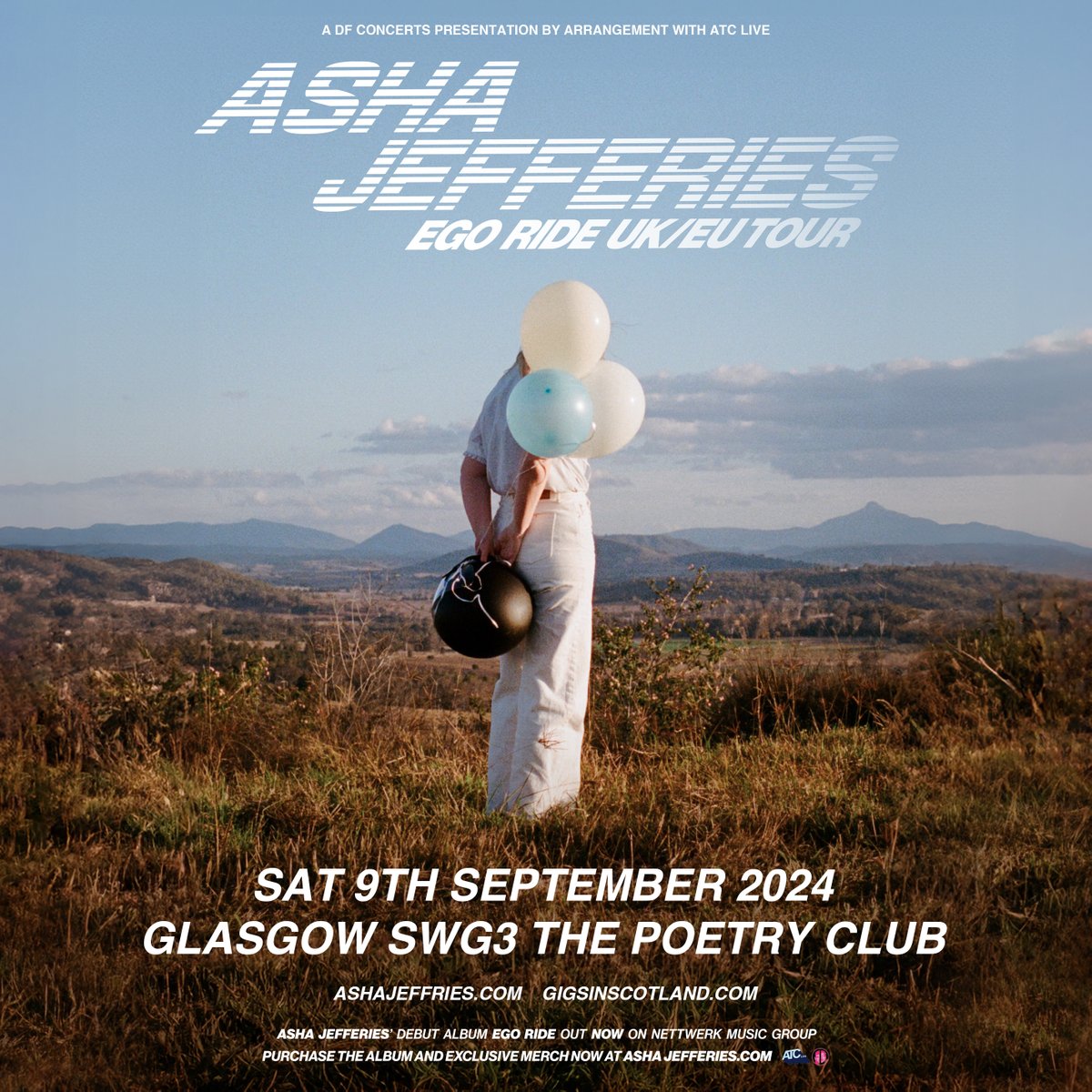ON SALE NOW 🎟️» @AshaJefferies Ego Ride UK/EU Tour @PoetryGlasgow | 9th September 2024 TICKETS ⇾ gigss.co/asha-jefferies