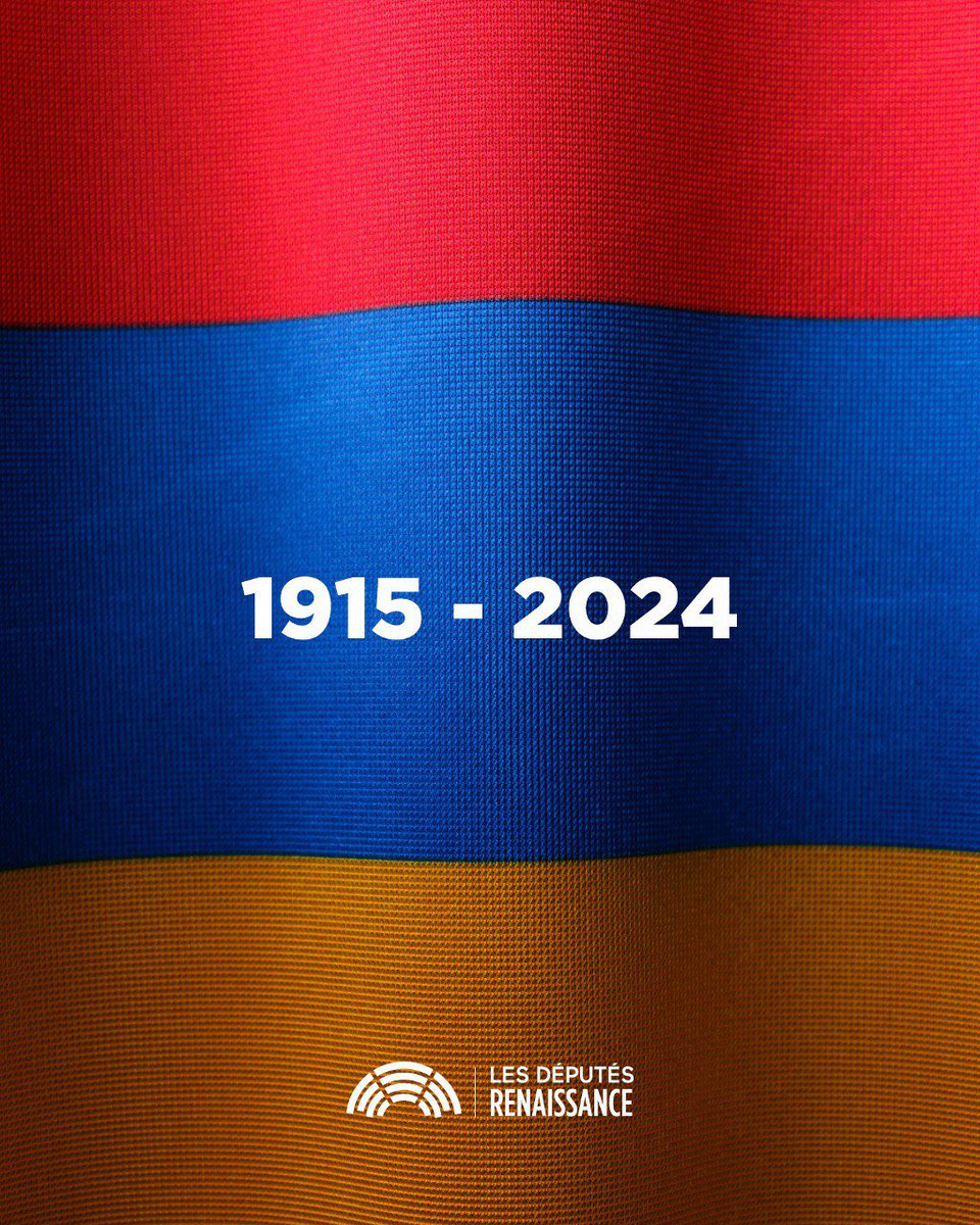 En ce jour de commémoration du 109e anniversaire du génocide arménien de 1915, nous rendons hommage aux millions de personnes injustement massacrées. Parce que nos pays sont intimement liés, notre soutien à l'Arménie est inébranlable, tout comme notre devoir de mémoire.🇫🇷🇦🇲