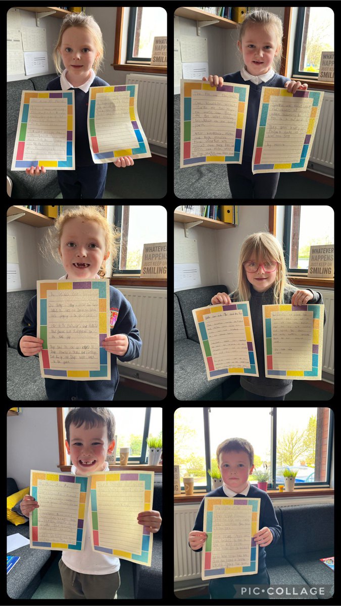 These primary 2 children were delighted to share this wonderful writing! #engaged #proud