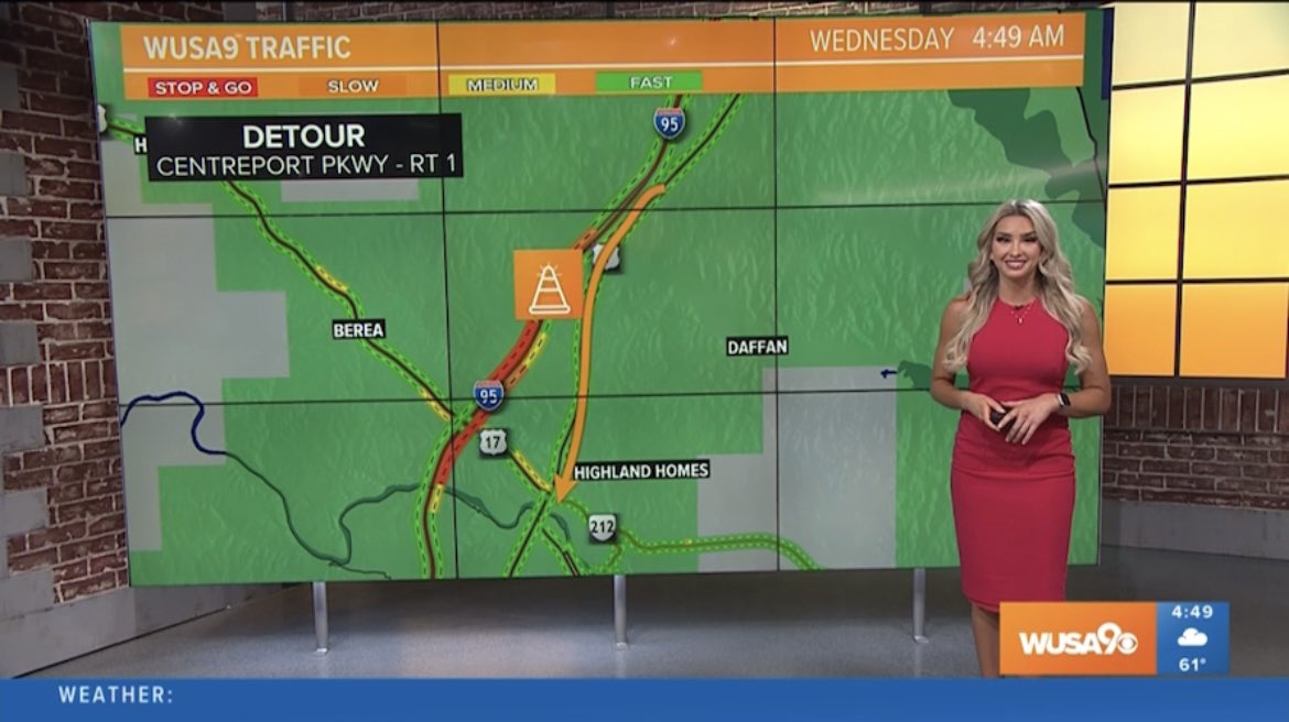 Morning! 
☔️ Scattered showers out there this AM, not  impacting traffic so far!

🚘 BIG slowdown in #Fredericksburg due to road work on I-95 both ways near Rt-17 (Warrenton Rd)

Hop off I-95 around Centreport Pkwy and take Rt 1 to skip delays
#GetUpDC