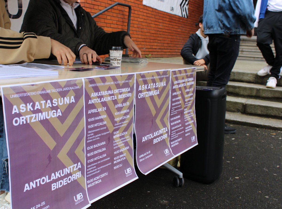 UNIBERTSITATEKO EMAKUME TALDEEN JARDUNALDIAK

Apirilak 24 [EGUNEKO JARRAIPENA]

Hasiera eman diegu Sarrikoko Campusean Unibertsitateko Emakume Taldeen Jardunaldiei; hausnarketarako, eztabaidarako eta formakuntza politikorako espazio izango dena.

x.com/UIBnazionala/s…