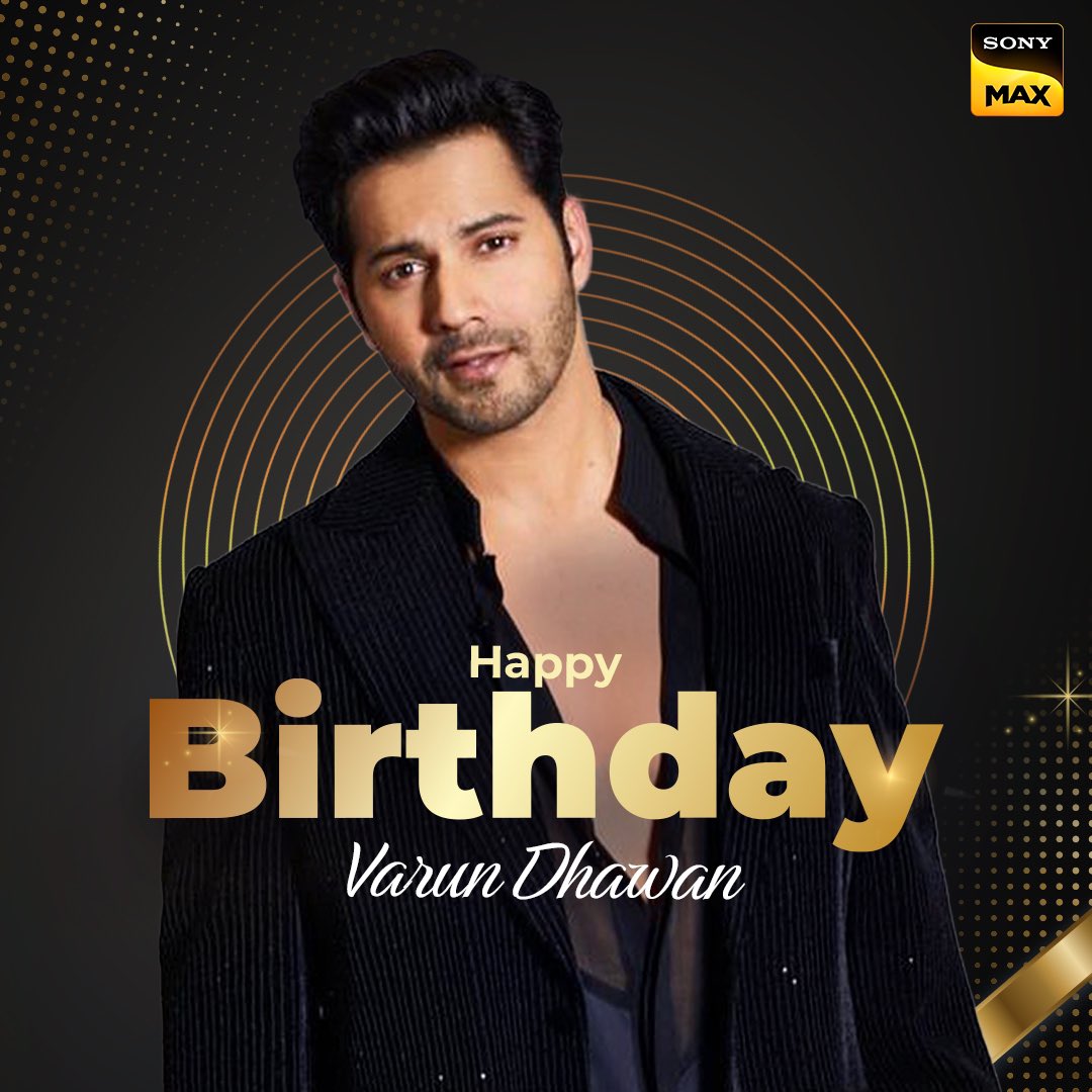 Happy birthday to the charismatic and talented Varun Dhawan! Here’s to another year of entertaining us with your incredible performances! 🎉🎂 #HappyBirthdayVarunDhawan #SonyMAX #celebrity #CelebrityBirthday #Bollywood