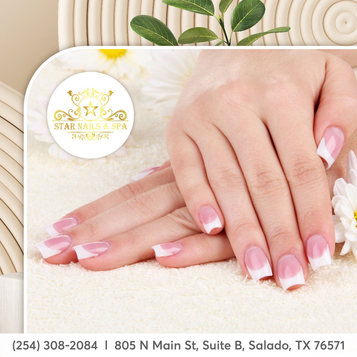🥰Perfection at your fingertips – that's where true sophistication shines. ____________________________ 🌟Star Nails & Spa🌟 📞 (254) 308-2084 📍805 N Main St, Suite B, Salado, TX 76571 #nailsalon #nailsalons #besnailsalon #nailsoftheday #nail #instanails #beauty #nailsdesign