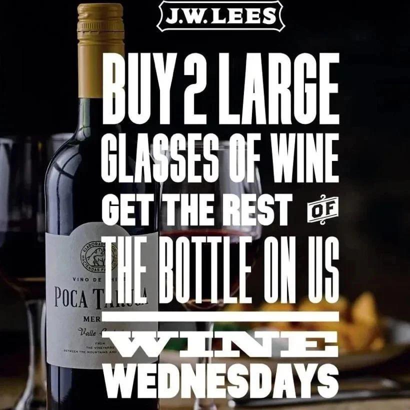 It’s Wine Wednesday so that means… 😜

Buy 2 large glasses and get the rest of the bottle on us!

Come join us for a bite to eat & drink🍷

royalgeorgesaddleworth.co.uk

#manchester #booknow #food #jwleesbrewery #drink #greenfield #winewednesday