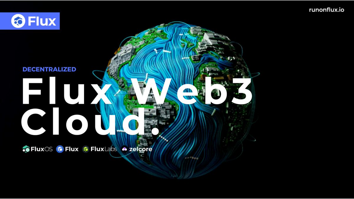 Flux Cloud awakens the power of corporations and returns it to the general public. It helps you build decentralized applications with increased flexibility, scalability, and censorship resistance. #DePIN #Cloud #Dapps #WebHosting $Flux #Flux