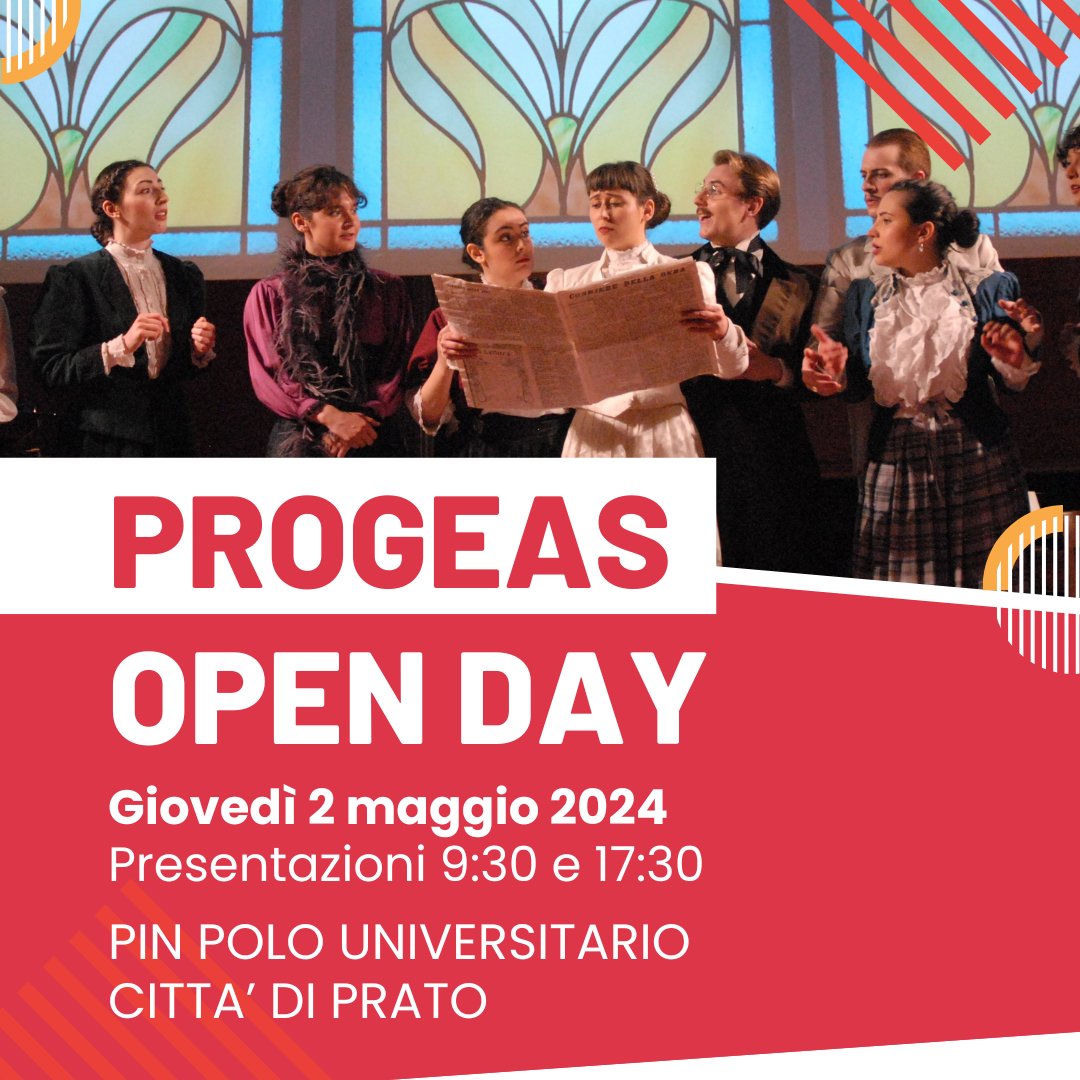 Si terrà giovedì 2 maggio l'open day del Corso di Laurea in Progettazione e Gestione di #Eventi ed #Imprese dell'#Arte e dello #Spettacolo. Vi aspettiamo! @UNI_FIRENZE @quiprato