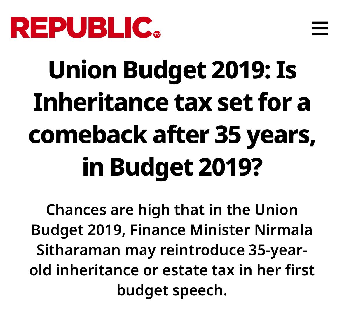 विरासत कर (Inheritance Tax) लागू करने की कांग्रेस की कोई योजना नहीं है। दरअसल, तत्कालीन प्रधानमंत्री राजीव गांधी ने 1985 में एस्टेट ड्यूटी को ख़त्म कर दिया था। वास्तव में यह मोदी सरकार ही है जो ऐसा करना चाहती है! पहला तथ्य: मोदी सरकार में वित्त राज्य मंत्री रहे जयंत सिन्हा ने…