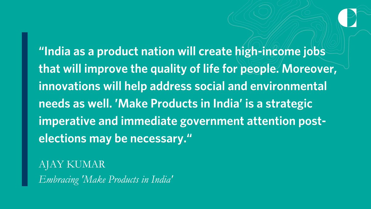 How can India leverage 'Make Products in India' to boost its manufacturing sector? Read this article by @drajaykumar_ias for @bsindia on reimagining India's industrial landscape and fostering economic resilience. business-standard.com/opinion/column…