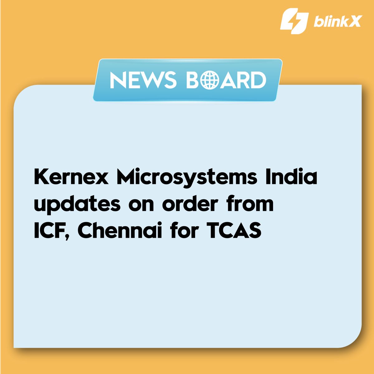 getblinkx's tweet image. Kernex Microsystems is an export-oriented unit that designs, develops, installs and maintains software packages for the rail road industry.

#Kernex #Microsystems #railways #order #contract #project #deals #infrastructure #rupee #news #finance #marketupdates #stockinfocus…