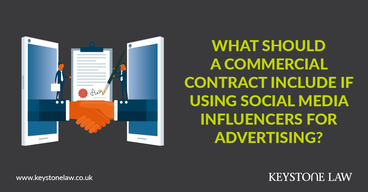 Do you use social media influencers to promote your brand? Our #commercial partner Lucy Pringle provides some tips on what your contract should include and what can happen if things go wrong. Read more: ow.ly/twXg50RmVgc