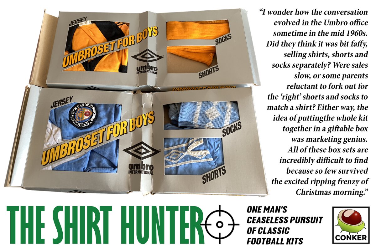 The Shirt Hunter by @toy_toys_shirts one of the UK’s best-known football shirt collectors and traders, with a seemingly magical supply of rare vintage finds. Available on Amazon tinyurl.com/mr3ffvck for just £13.65. #umbro #wwfc #mcfc