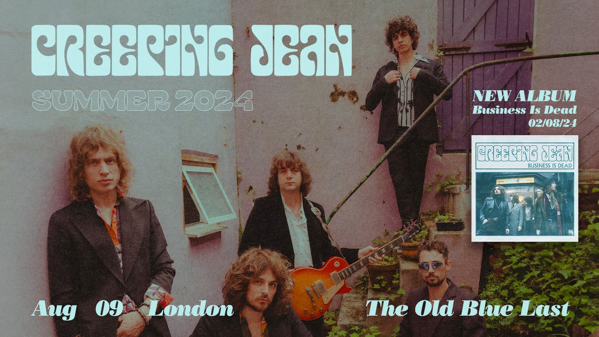 NEW >> Putting a modern twist on the vintage 60s & 70s sound, five-piece @creepingjean will play London’s @theoldbluelast in August 👏 Get tickets on Friday 26th April at 10am 👉 metropolism.uk/KuzR50Rm84b