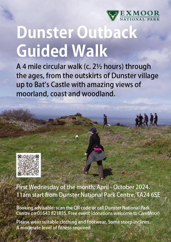 Just one place remaining on our Dunster Outback Guided Walk on Wednesday May 1st. Further information & booking details can be found here: exmoor-nationalpark.gov.uk/exmoor-for-eve… #Exmoor @ExmoorNP @visitexmoor @Dunster_Info @GetOutsideSom @CareMoor4Exmoor