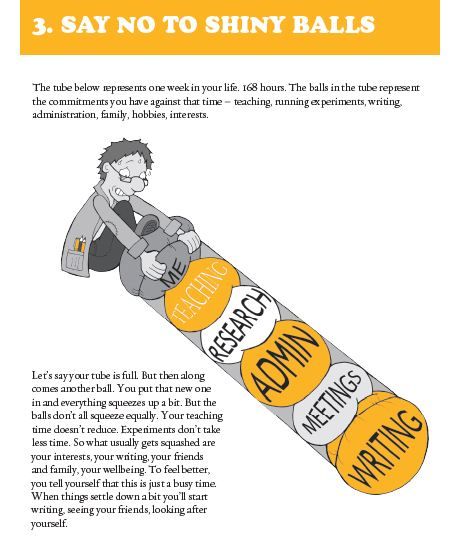 #StayWellinResearch
3. Say NO to shiny balls
If you want to survive in academia or research you have to learn to say NO. There are so many opportunities that will "look good on your cv". Easy to burn out.
From: 52 Ways to Stay Well. buff.ly/2UnQkDn